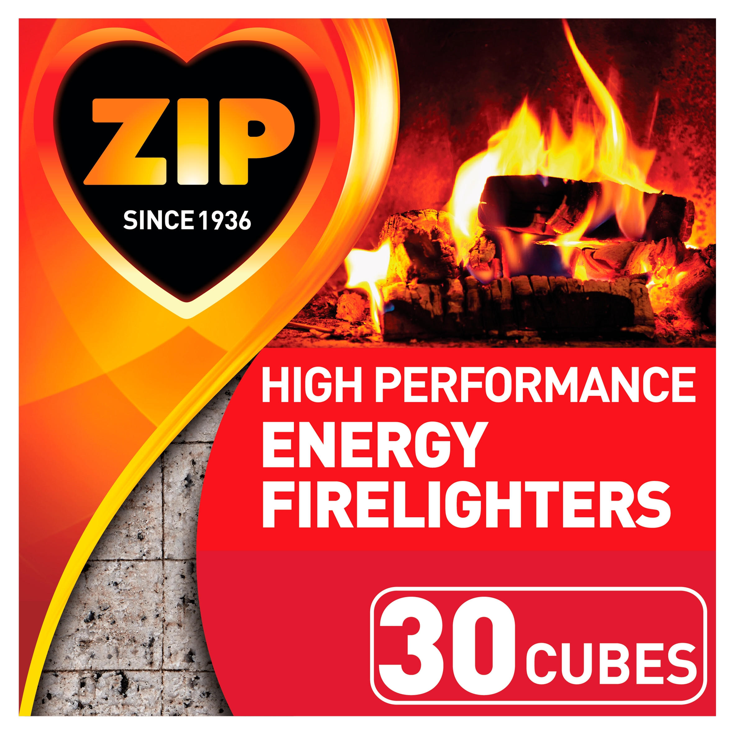 Zip High Performance Energy Firelighters 30 Cubes Sports & Energy